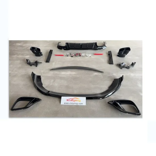 Car Conversion BRS Style Front Splitter Lip, Rear Diffuser with Pipes and Spoiler for Mercedes-Benz W222 AMG (18-22)