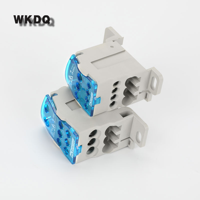 Din Rail Terminal Block Junction Box UKK80A One in several out Power Distribution Block Box Universal Electric Wire Connector