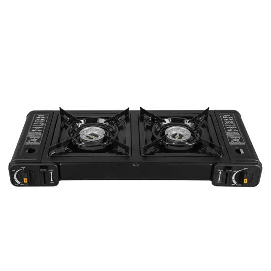 Portable Outdoor Camping Picnic Double Gas Burners Butane Stove