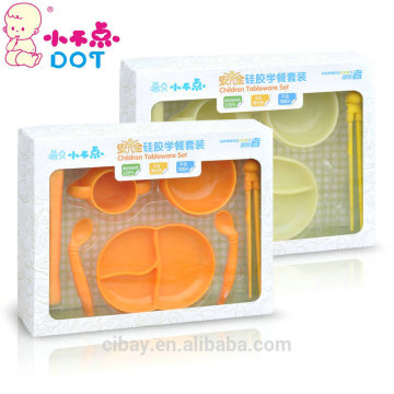 spanish style silicone dinnerware set for kids