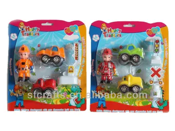 Mini plastic pull back car toy for kid