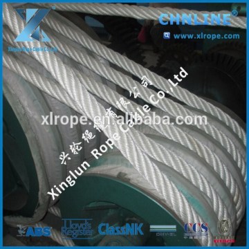 6-strand synthetic fibre Atlas container Vessel heavy duty tow mooring rope