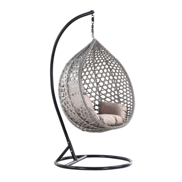 Macrame Hammock Swing Chair med kudde för uteplats och trädgård