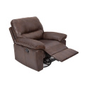 Grosir OEM Brown 2 Seater Manual Listrik Bersantai Kulit Kursi Ruang Tamu Reclining Sofa Set untuk Rumah