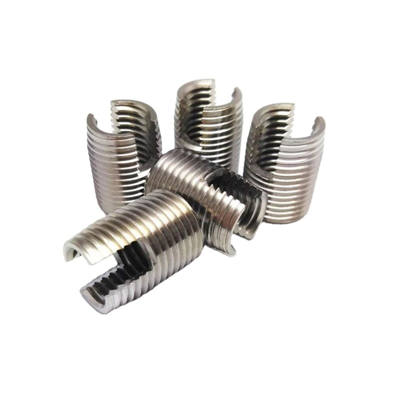Carbon Steel and Stainless Steel Self Tapping Thread Inserts M4 M5 M6 M8 M10 Sizes for Mental or Plastic Materials