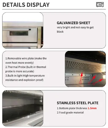 High Efficiency Professional 1 Deck 3 Tray Commercial Electric Oven Bakery Convection Oven Electric Oven for Baking
