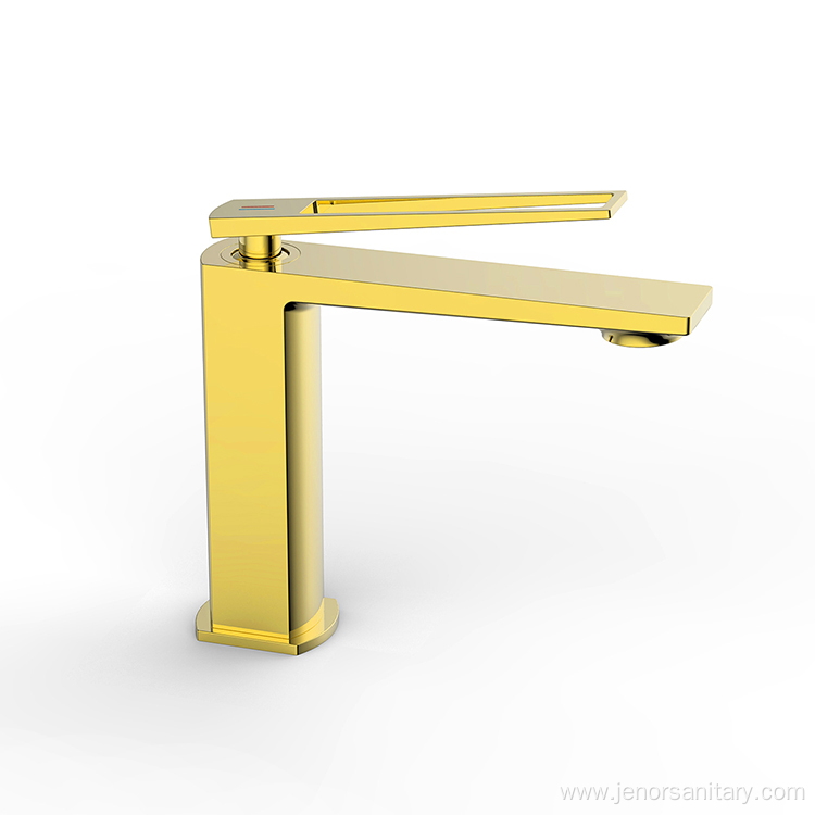 Luxury Bathroom Gold Single Handle Basin Faucet