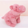 Pink gray baby hippo plush toy