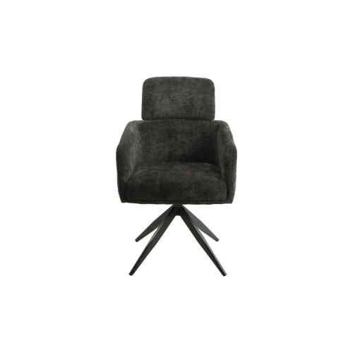 180 ° Rebound Grey Swivel Dining Kerusi