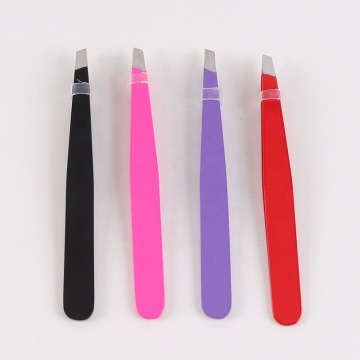 Factory Wholesale Colorful Stainless Steel Grooming Eyebrow Tweezers