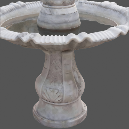 Elegant White Marble Tiered Fountain for Garden Decor