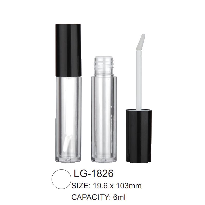 Plastkosmetisk rund lipglossfodral LG-1826