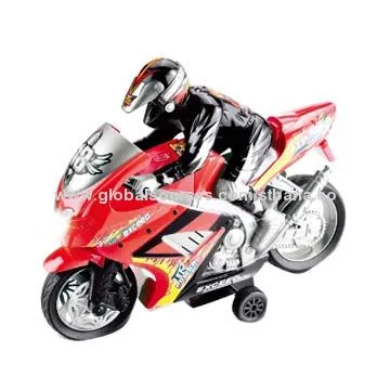 Friction Power Racing Motorcycle Toy with Man, Light and IC