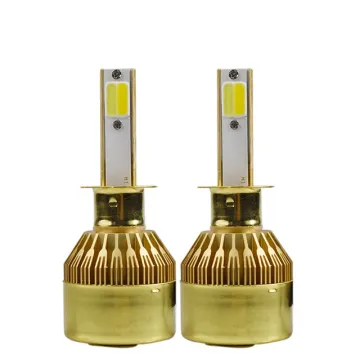 Super Bright Two-Color LED Headlights: 55W H11/H7/H4 Fog Light Bulbs with Fast Start Technology - Warm Yellow and White Light