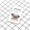 Custom adorable dog style small transverse spiral notebook