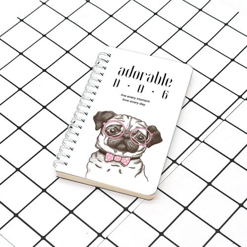 Spiral Notebook With Graph Paper Custom adorable dog style small transverse spiral notebook Supplier