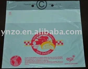 White plastic biodegradable bread Bag