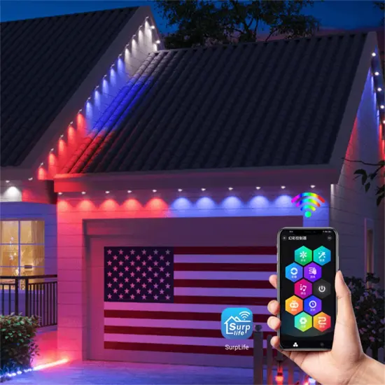Exterior LED Holiday RGBW 24V Pixel Lights - Waterproof Outdoor Christmas Eaves Lights