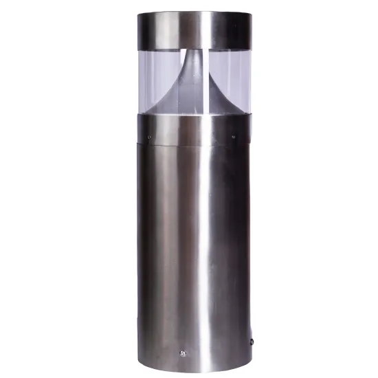 Louvered E27 Base IP65 Landscape LED Bollard Lighting in 316 Stainless Steel for Outdoor Garden and Lawn