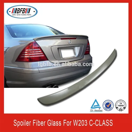 AUTO UNPAINTED REAR TRUNK LIP SPOILER FOR Mercedes Benz W203 C-Class 2001-2007 Sedan