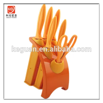 KS-132 7pcs knife set with plastic block