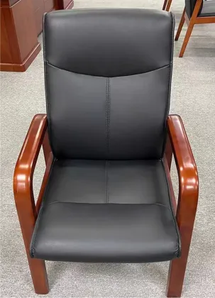 Oak Wood Chair Leather Executive Chair Solid Wood Office Chair