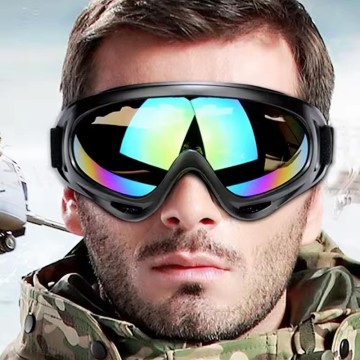 Windproof Dustproof Outdoor Ski Goggles & Sunglasses for Winter Sports like Snowmobiling, Motocross, Skating & Riding