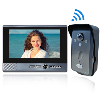Sistema de intercomunicador de teléfonos de la pantalla de toque inalámbrico de 2.4GHz con visión nocturna con visión nocturna