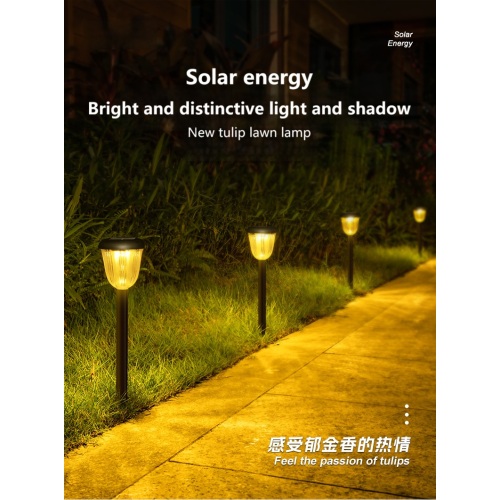 Новая солнечная газонная лампа тюльпана