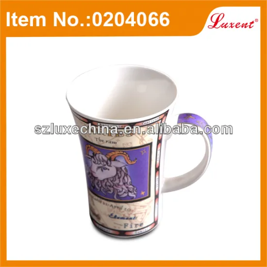 colored ceramic printed alphabet mug