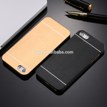 Amazon Luxury Hard Aluminum Metal Frame Phone Accessories Hard Cover + Logo Phone Case For Apple iphone 5 5S SE / 6 S 7 Plus