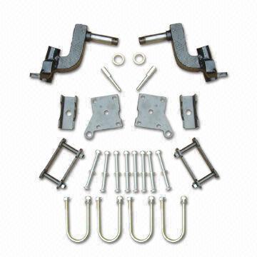 Square Lift Kit for Golf Carts, Surface Painted in Black, Used with E-Z-GO Carts