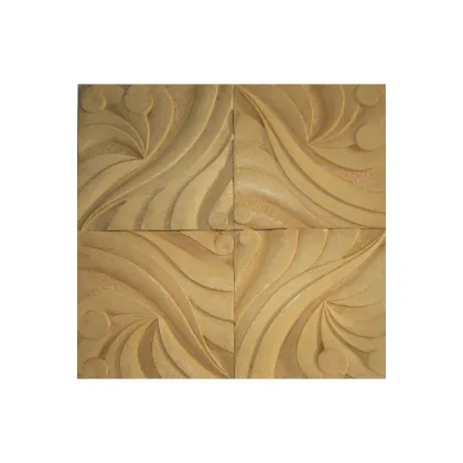 Sandstone Polishing Decorative Wall Panels Carved For Floor Board