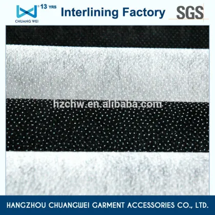 Hangzhou fusible non woven interlining,cloth interlining fabrics