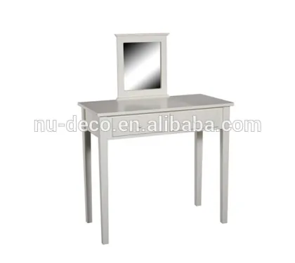 Modern wood dressing table with mirror