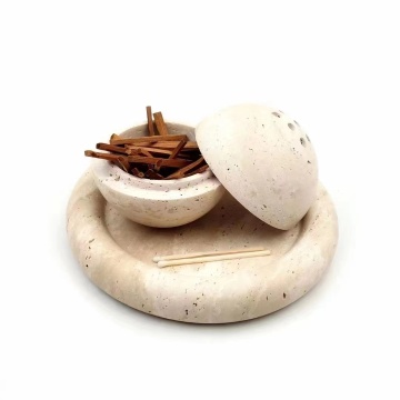 Sfera del travertino Buddha Tipo di incenso