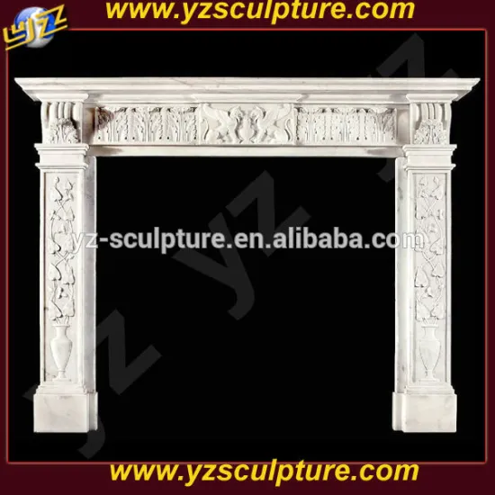 indoor hand carved fireplace mantel