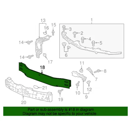 2016-2024 Chevrolet Malibu Aluminum Front Bumper Reinforcement Impact Bar