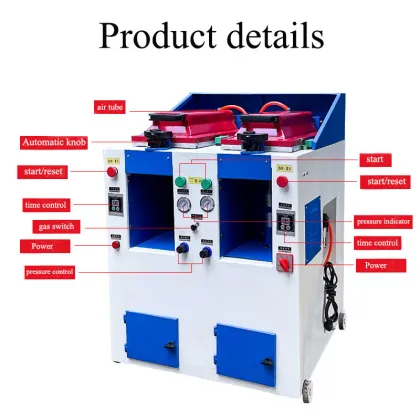 Pneumatic Double Head Shoe Sole Press Machine - TH-587 Automated Footwear Sole Attaching Machine