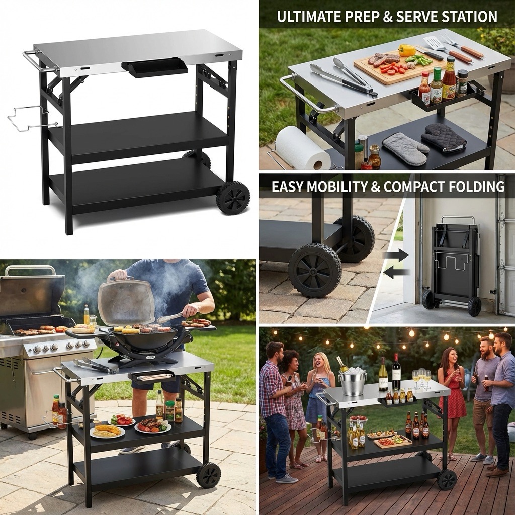 Outdoor Grill Cart