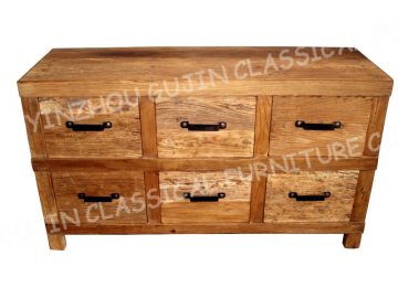 Multi Drawer Storage Cabinet Rustic