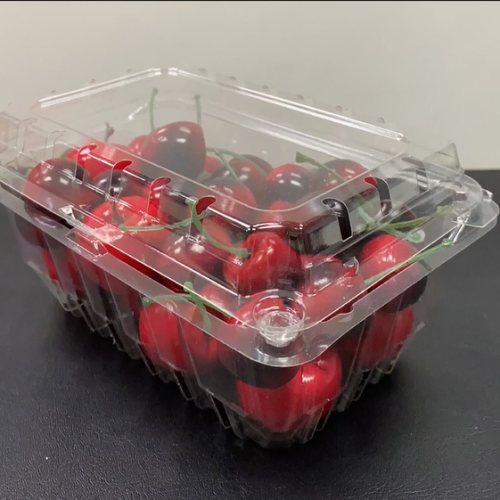 Boîte d'emballage rectangulaire à la fraise