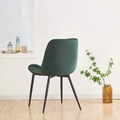 Premium Velvet Chair With Deep Button Tufting