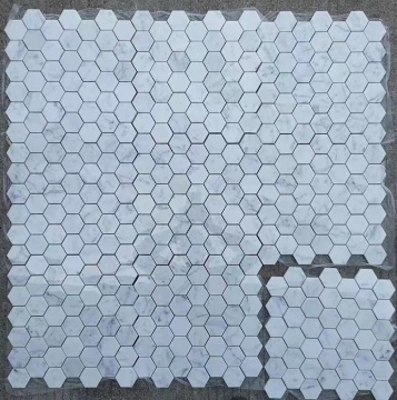 Ebro Ceramic Supply China witte zeshoek Carrara Marble Mozaïek Tile