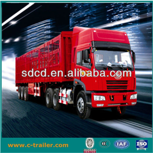 3 axles flatbed semi trailer for livestock transporting(40tons)