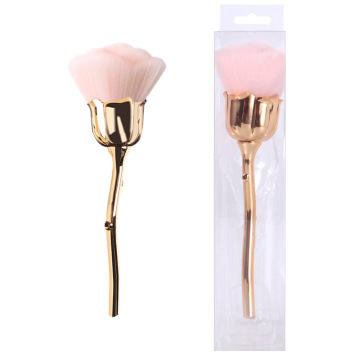 Women's Rose Gold Blush Foundation Powder Make-up Brushes and Cosmetic Tools Set