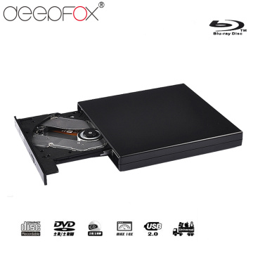 Deepfox Bluray Player External Optical Drive USB 2.0 Blu-ray BD-ROM CD/DVD RW Burner Writer Recorder For Macbook Notebook Laptop