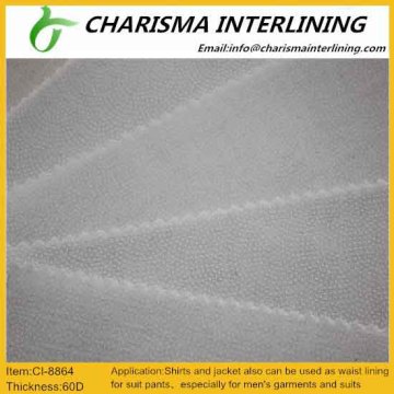 Hot sell 100% polyester interlining,woven interlining fabric 8864H