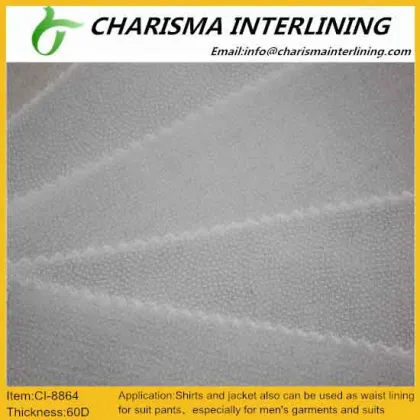 Hot sell 100% polyester interlining,woven interlining fabric 8864H