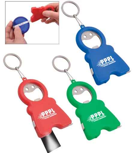 Promotional Logo Printed Bottle Opener With Tape Measure